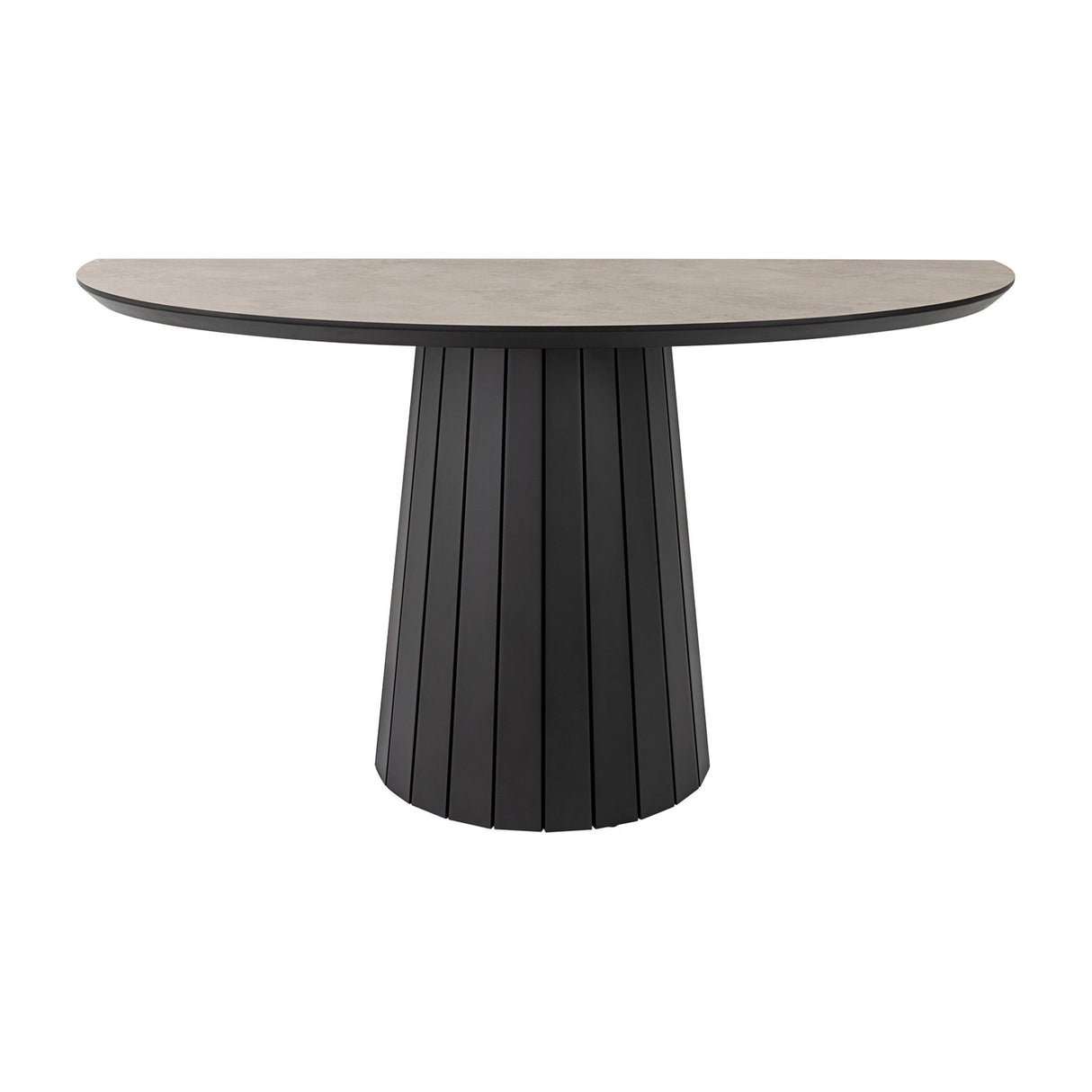 Koria Console Table - Stone and Black