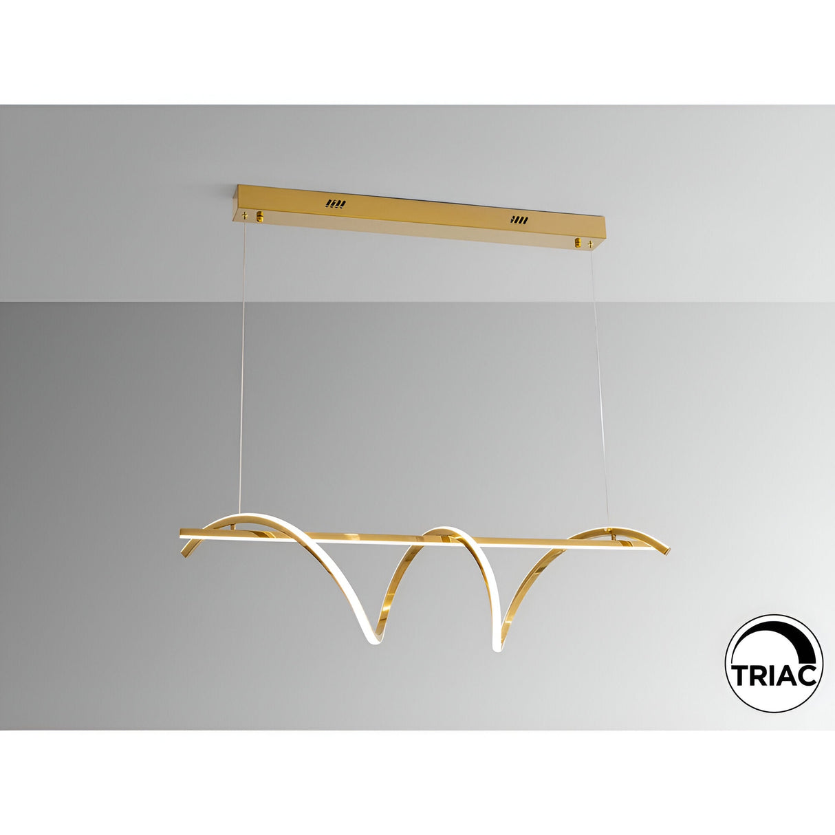 Asure Dimmable LED Light Linear Suspension 48W 3000K - Gold