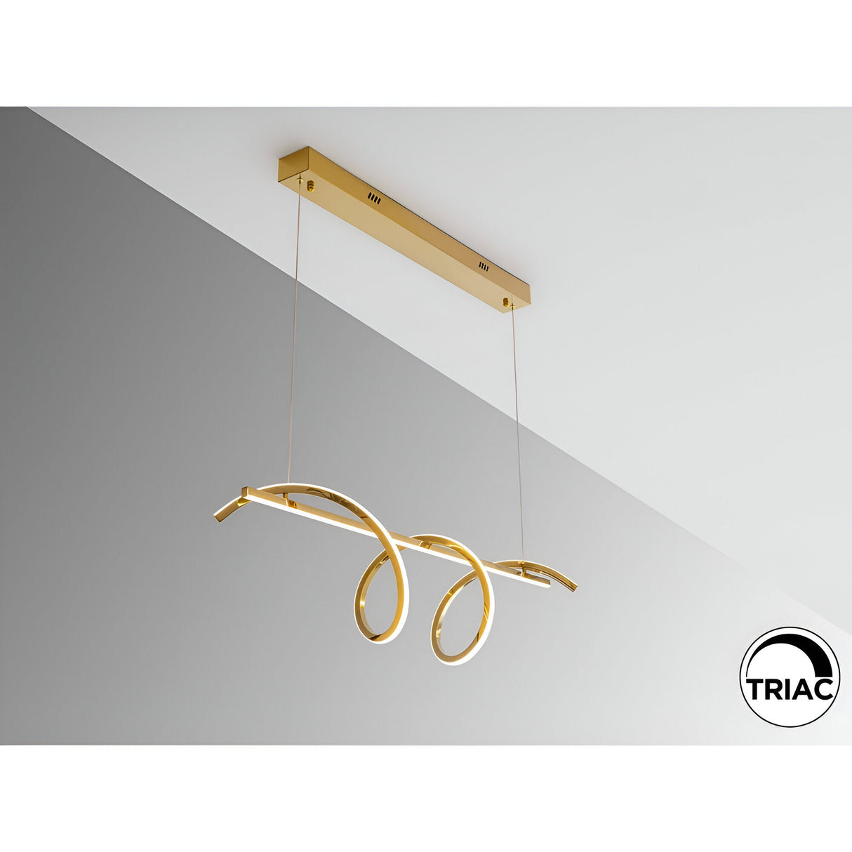 Asure Dimmable LED Light Linear Suspension 48W 3000K - Gold