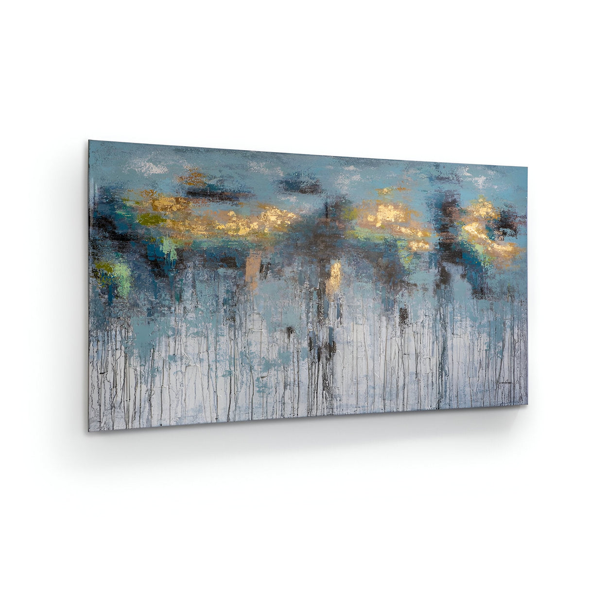 Aquas Brushed Coastal Mood Acrylic Painting – 90x150cm