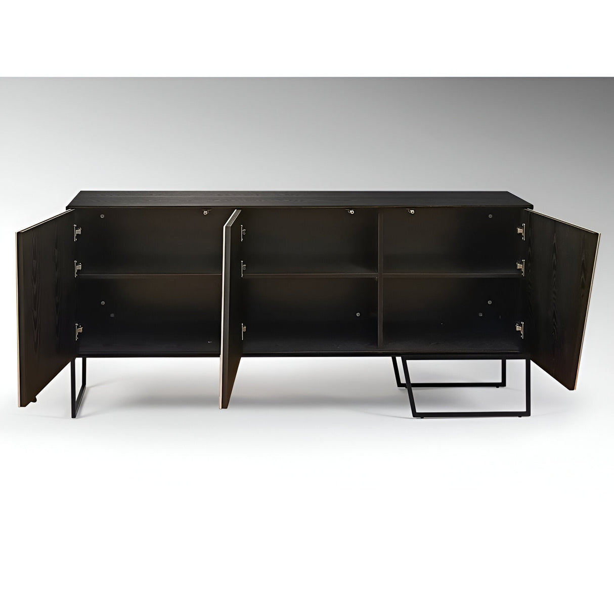 Kerala 3-Door Marble Sideboard - Grey/Black