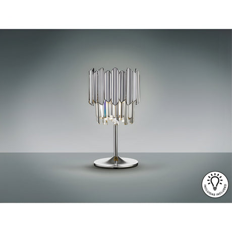 Tiar Glass Table Lamp - Chrome
