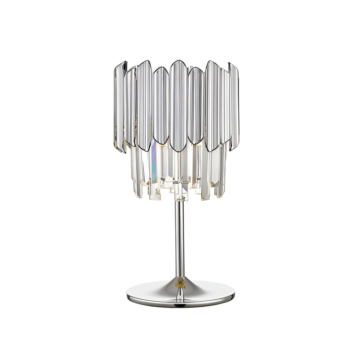 Tiar Glass Table Lamp - Chrome