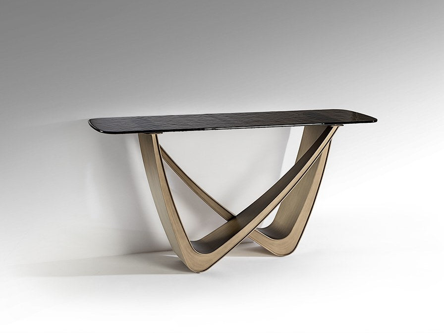 Genesis Console Table - Bronze and Grey