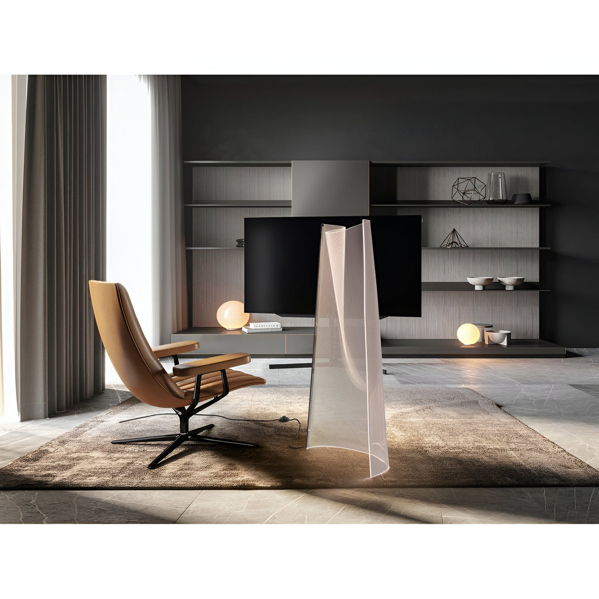 Velos II LED Floor Lamp 24W 3000K - Transparent