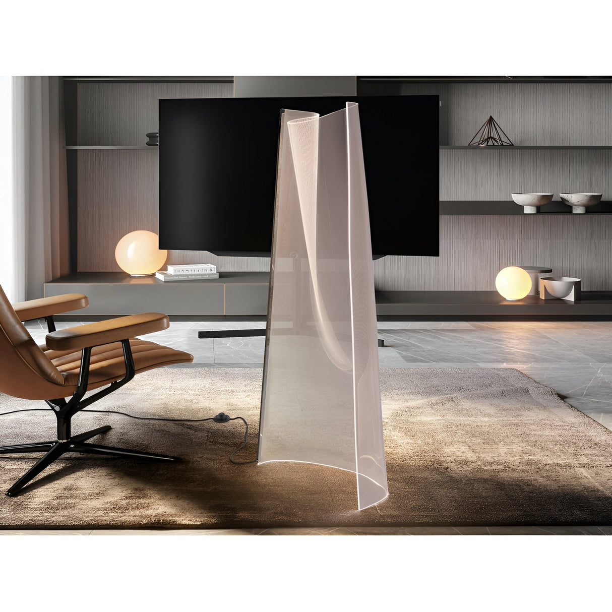 Velos II LED Floor Lamp 24W 3000K - Transparent