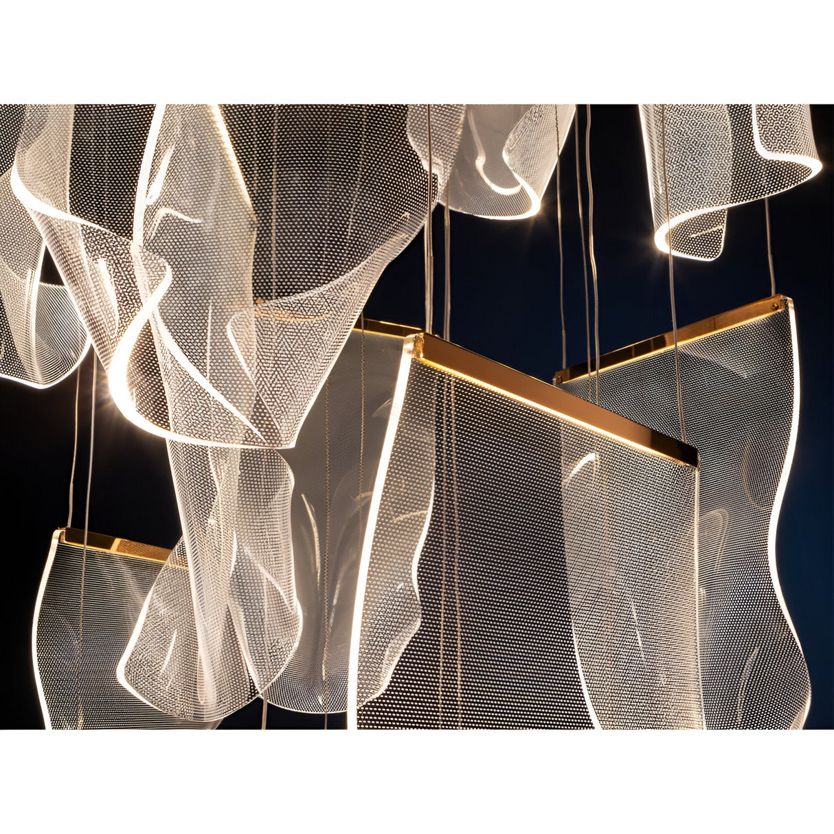 Velos 14 Light Dimmable LED Cluster Pendant Light - Rose Gold (With Remote Control)