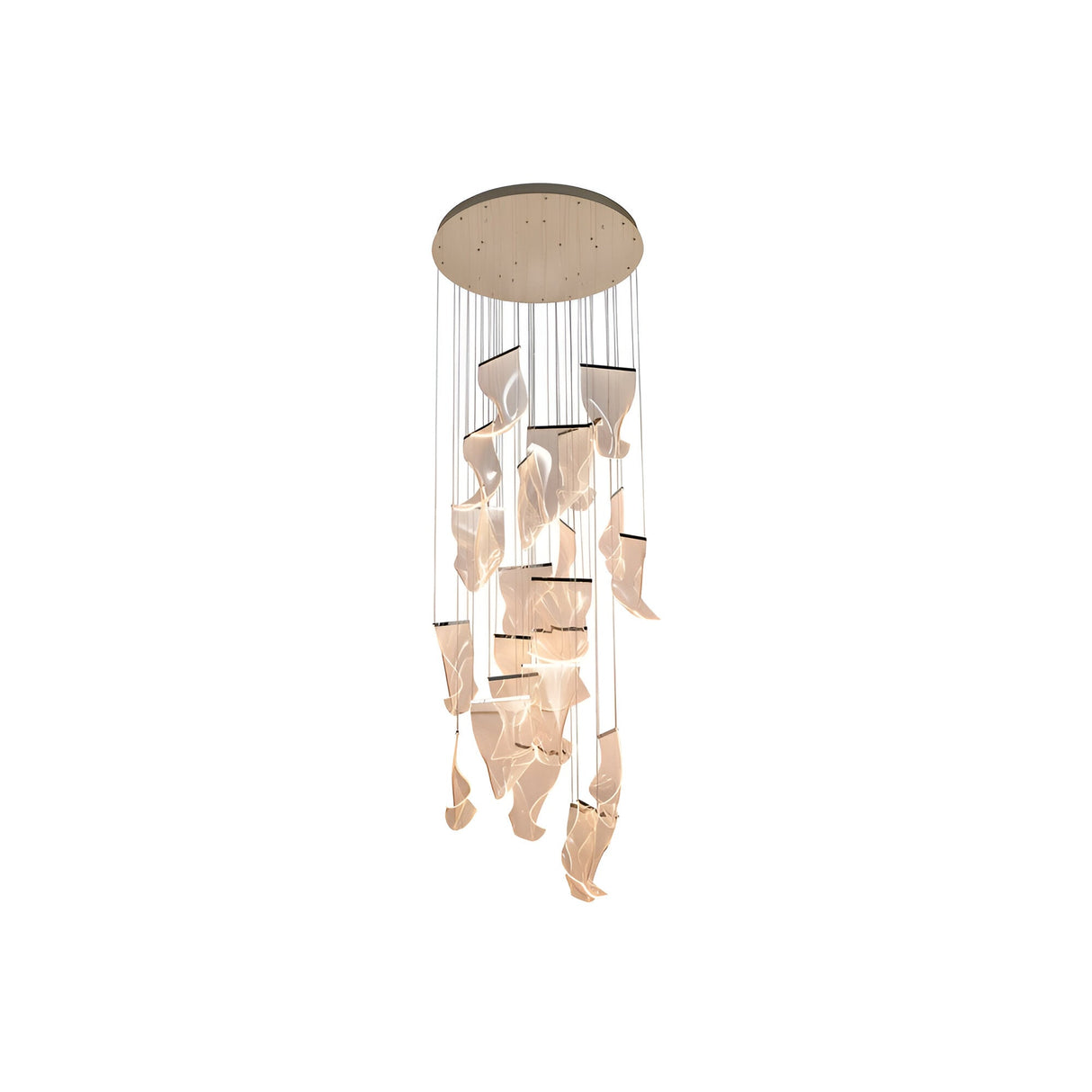 Velos 24 Light Dimmable LED Cluster Pendant Light - Rose Gold (With Remote Control)
