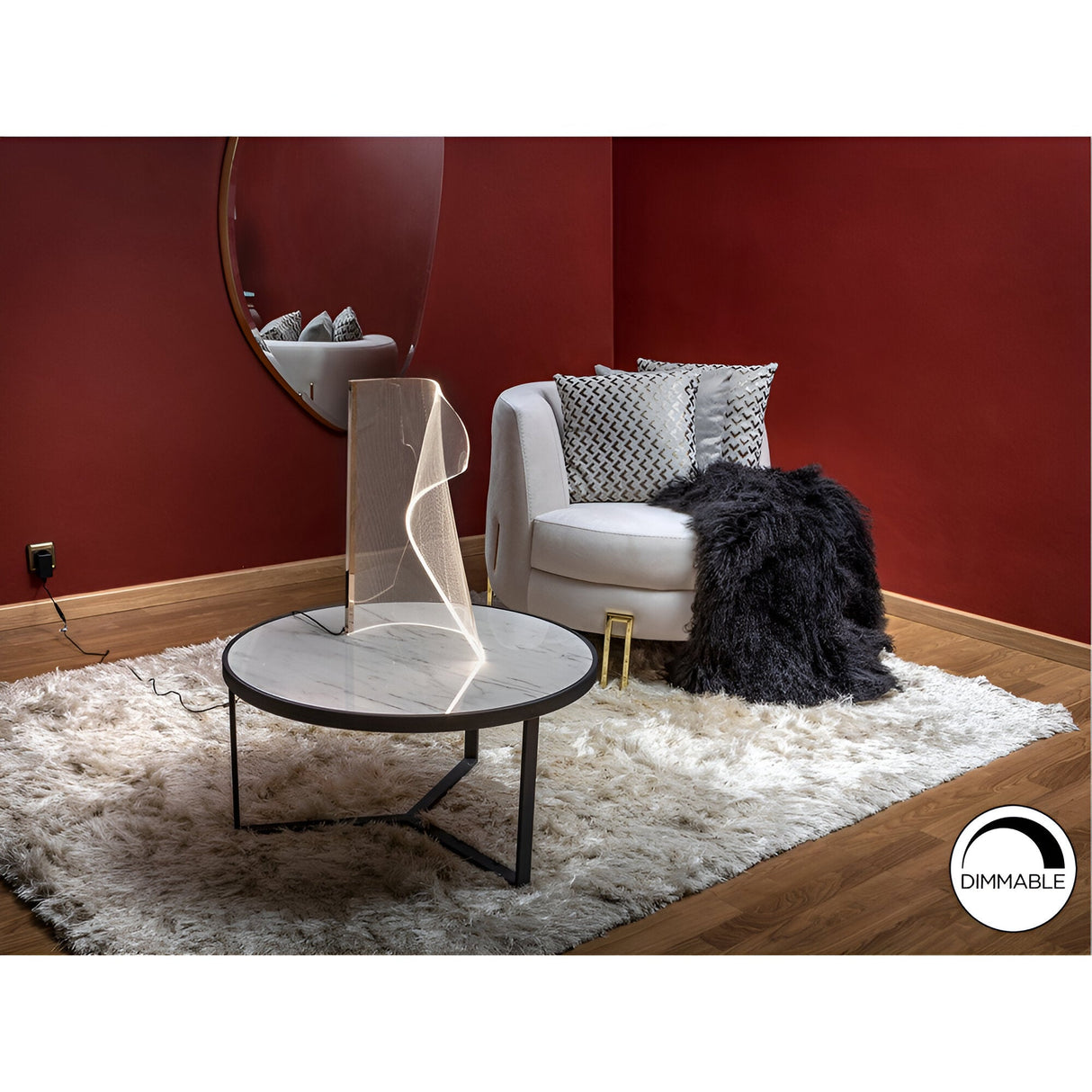 Velos II LED Table Lamp 12W 3000K - Rose Gold