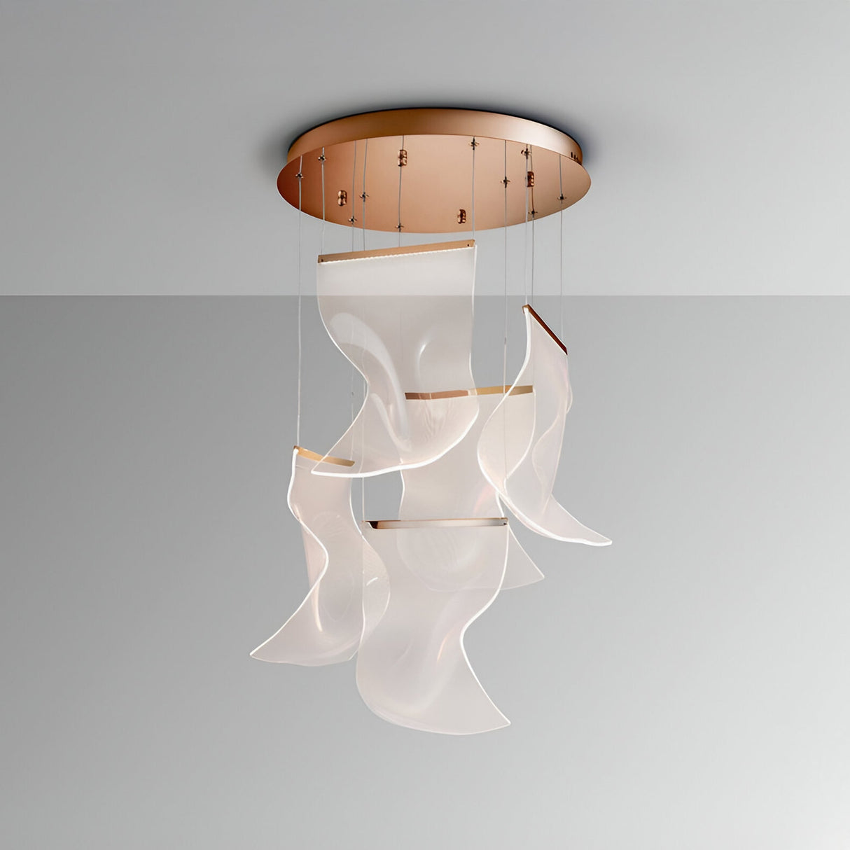 Velos 5 Light Dimmable LED Cluster Pendant Light 25W 3000K - Rose Gold