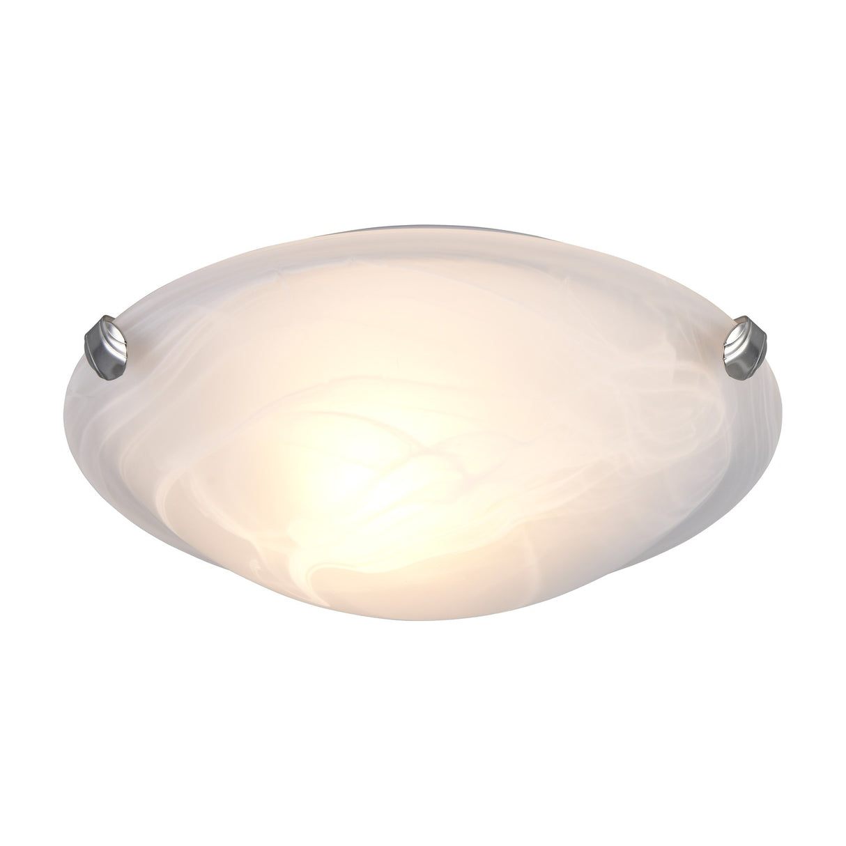 Adrian Glass Ceiling Light – Satin Nickel