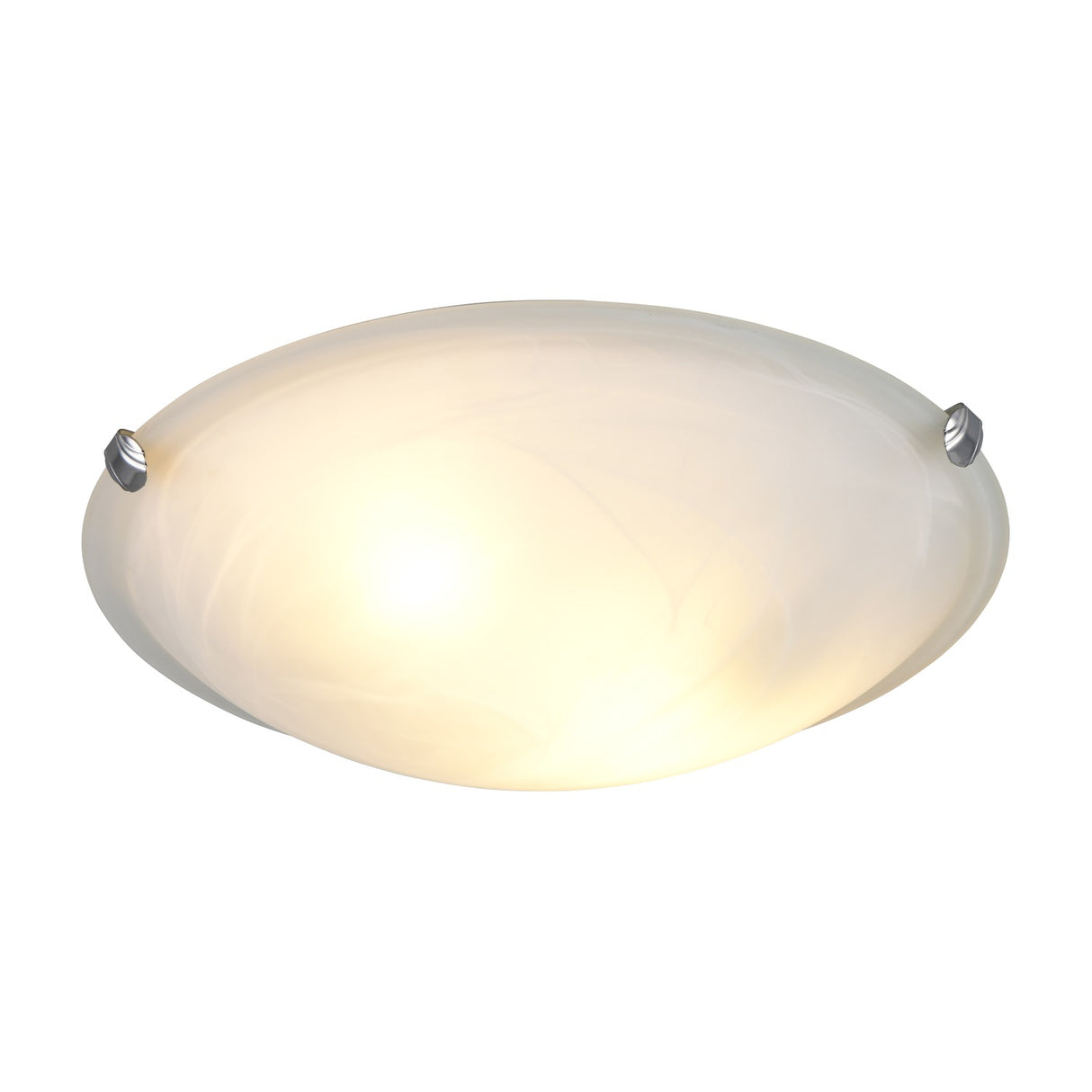 Adrian 2 Light Glass Ceiling Light – Satin Nickel