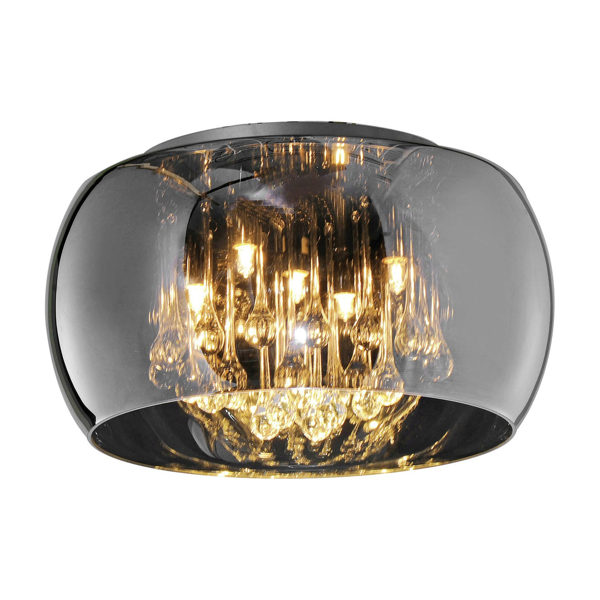 Vapore 5 Light Glass Ceiling Light – Chrome