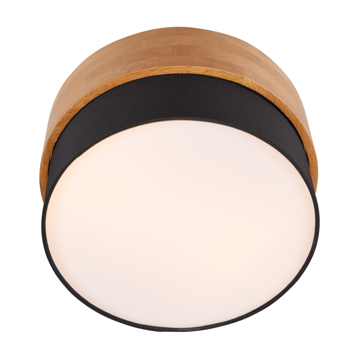 Seasons 2 Light Round Black Ceiling Light – Satin Nickel