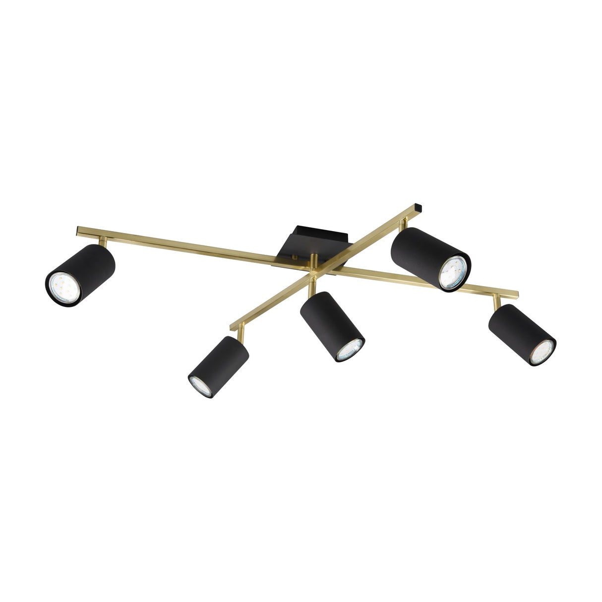 Marley 5 Light Ceiling Light – Black & Gold