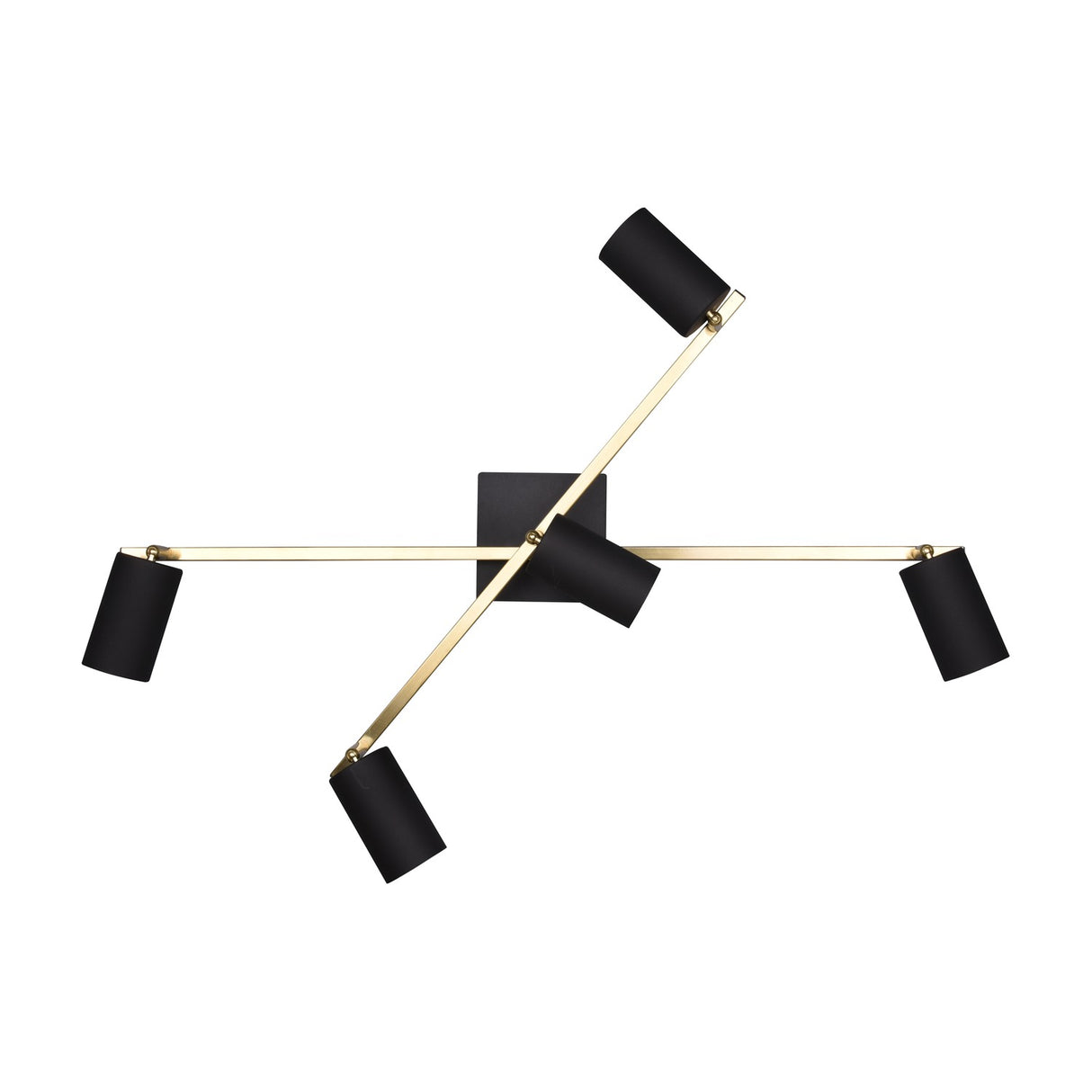 Marley 5 Light Ceiling Light – Black & Gold