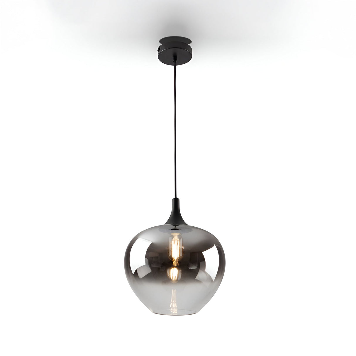 Opaz Large 1 Light Pendant - Smoked Black