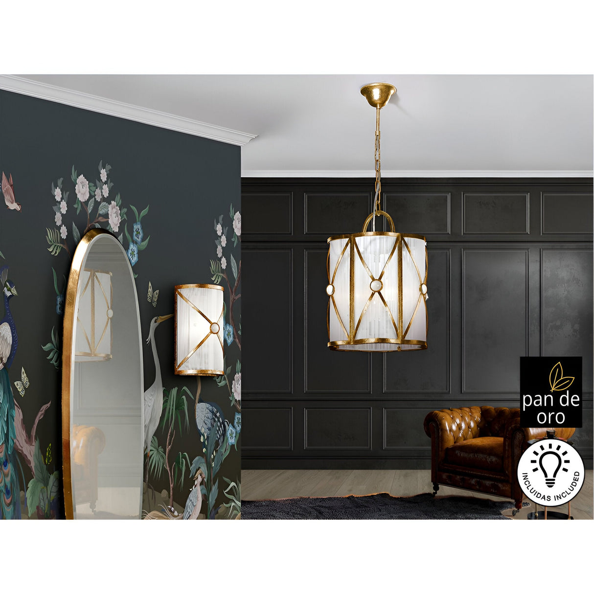 Esparta 3 Light Pendant - Gold