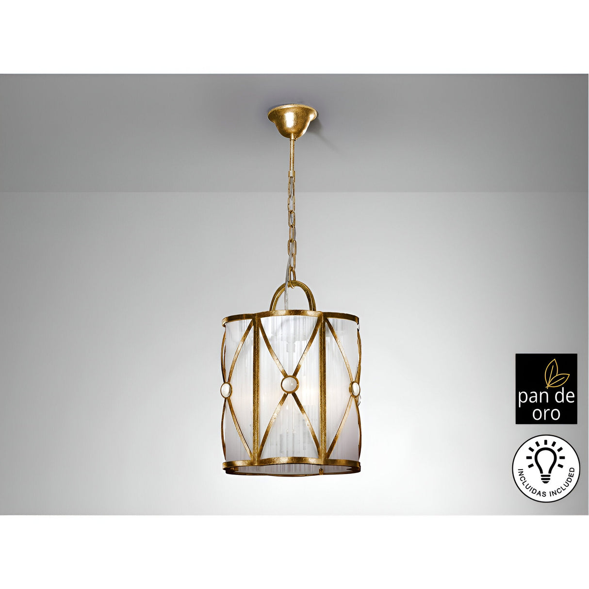 Esparta 3 Light Pendant - Gold