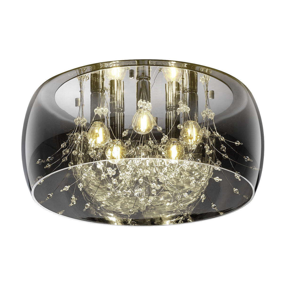 Crystel Glass Ceiling Light – Chrome