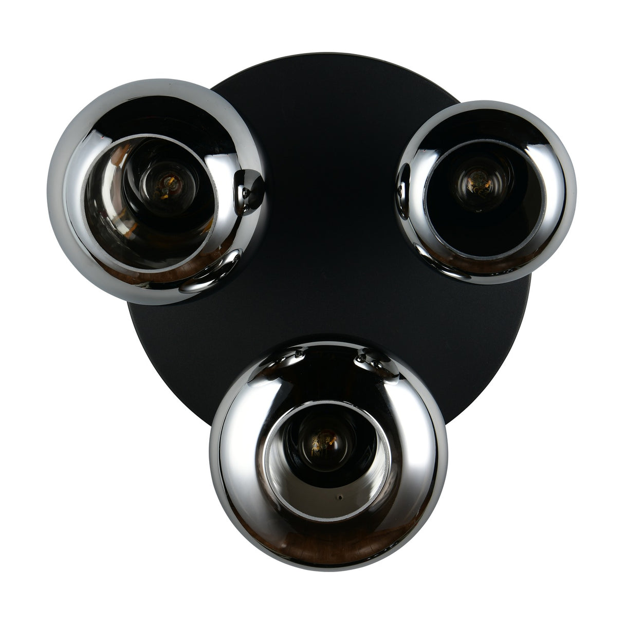 Lumina 3 Light Glass Ceiling Light – Matt Black