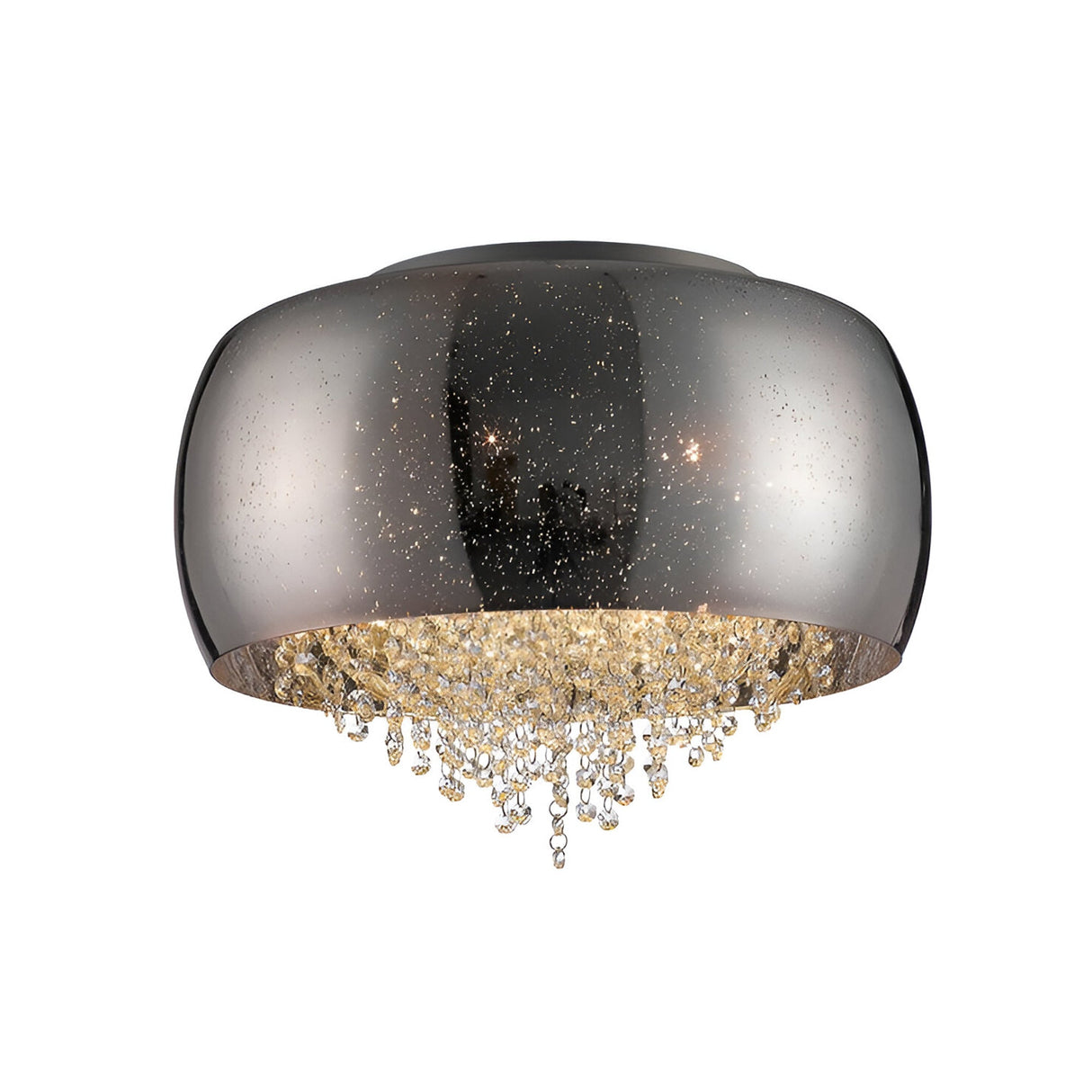 Caelum 6 Light Glass Flush - Chrome