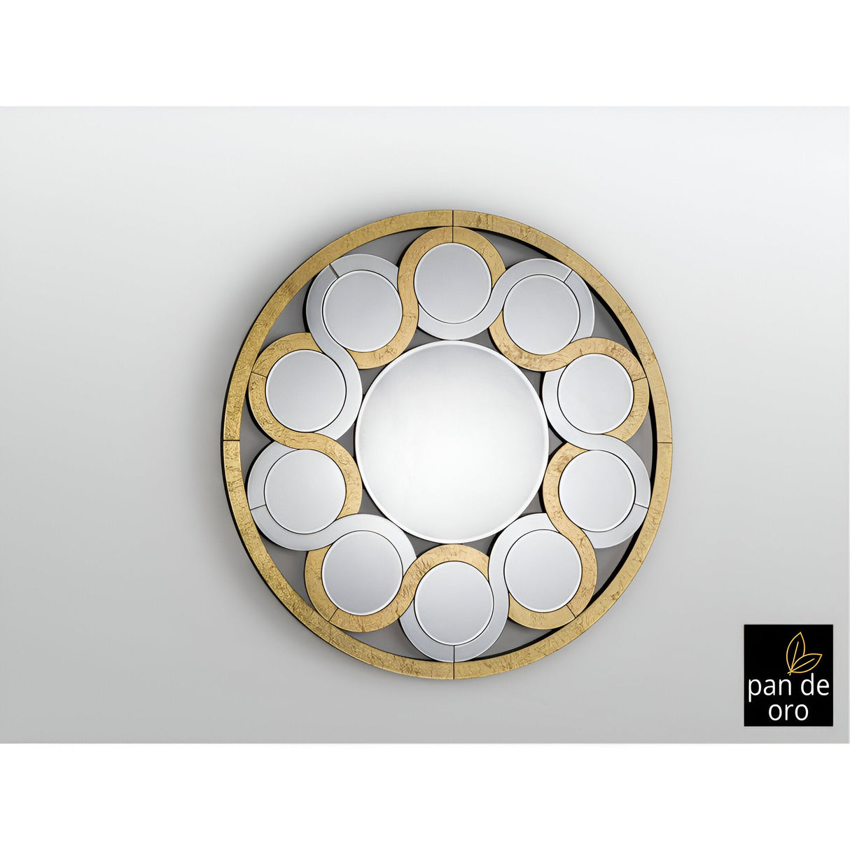 Zendaya Ringed Circle Wall Mirror Gold - 120cm