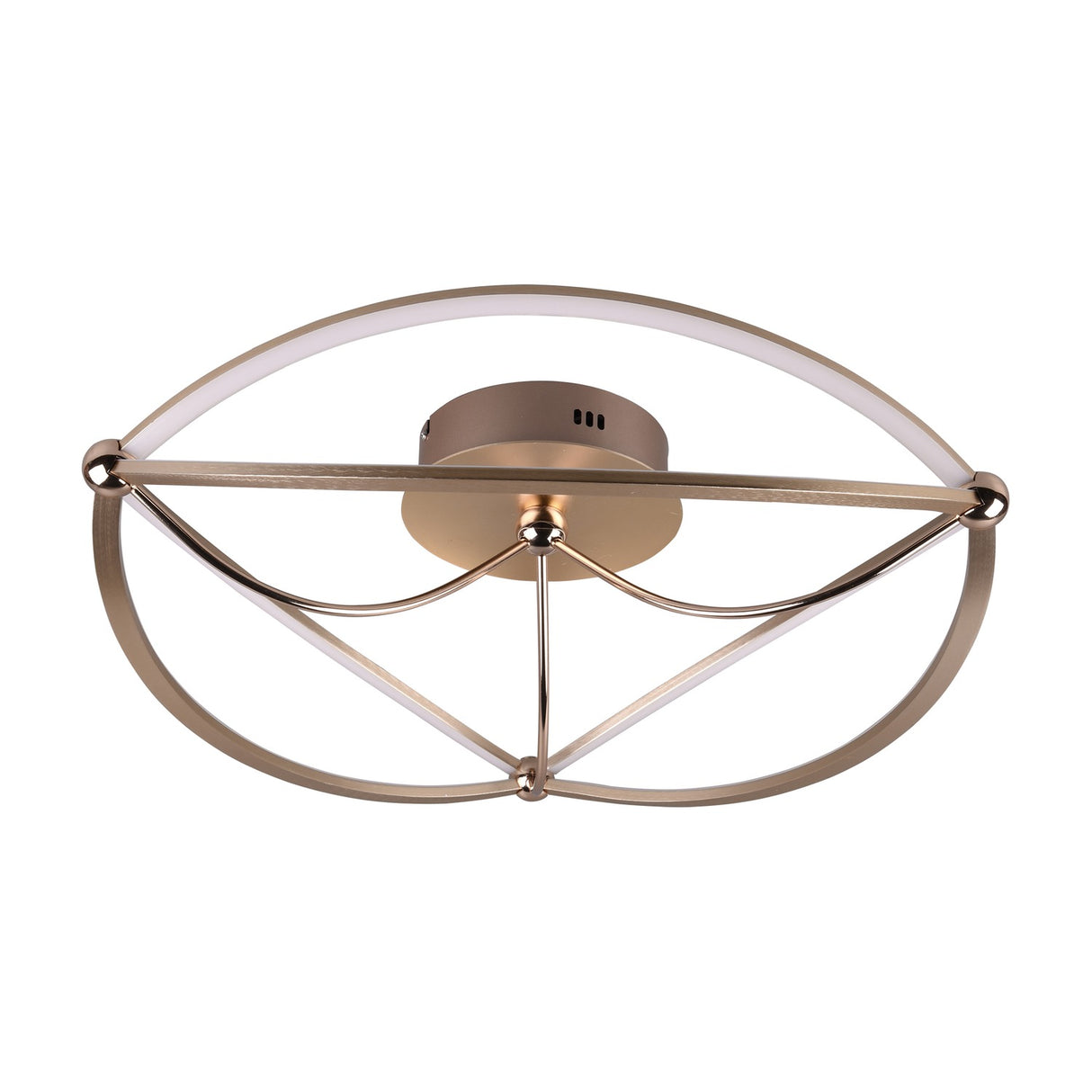 Charivari LED Round Ceiling Light – Satin Brass
