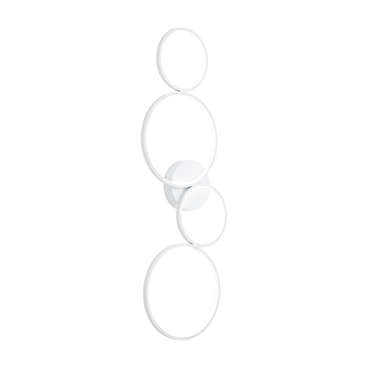 Rondo 4 Light LED Ring Chandelier – Matt White