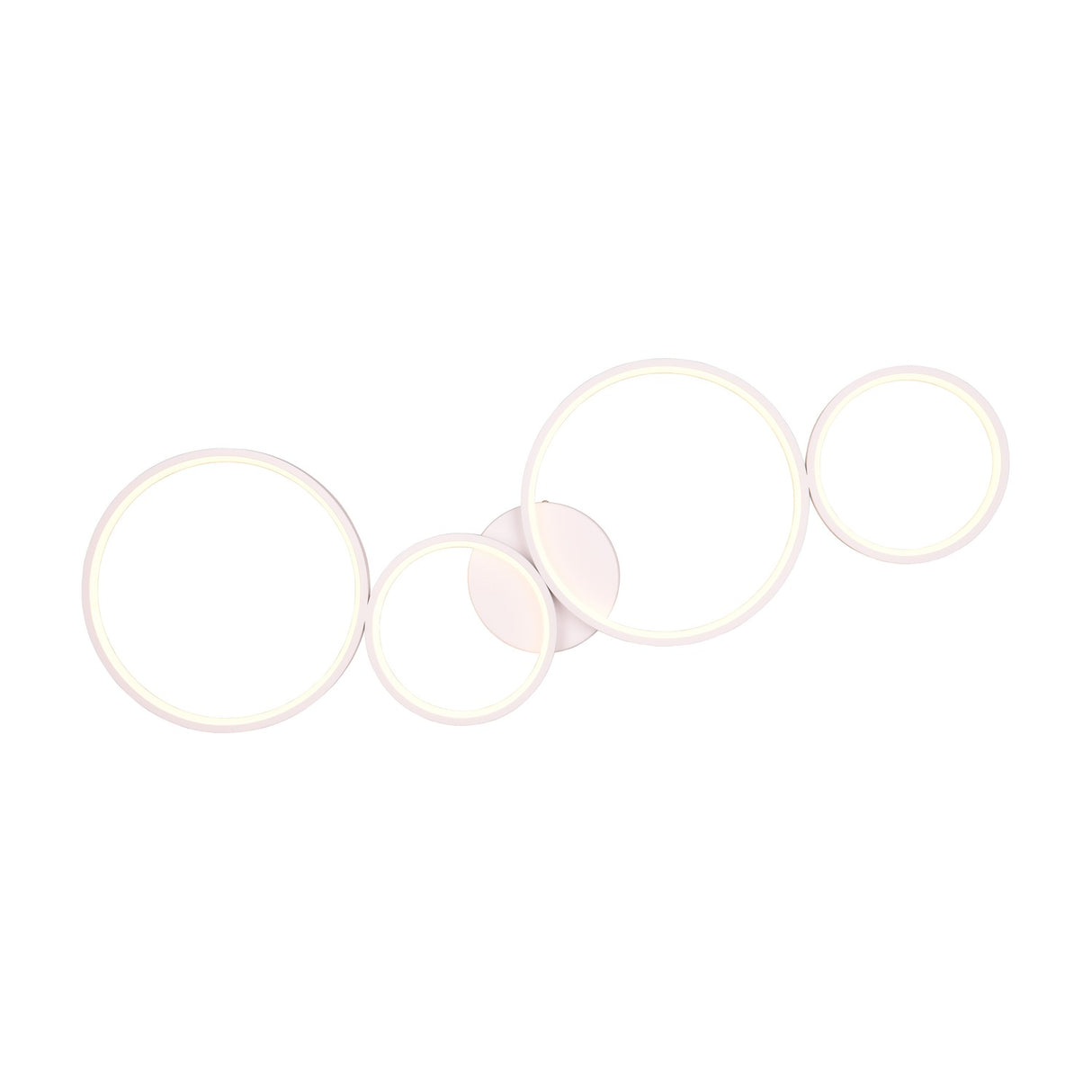 Rondo 4 Light LED Ring Chandelier – Matt White