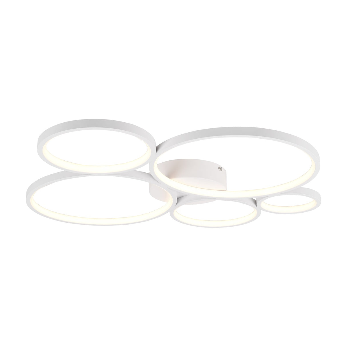 Rondo 5 Light LED Ring Chandelier – Matt White