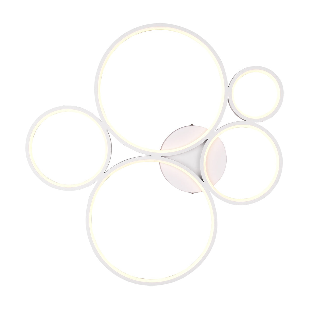 Rondo 5 Light LED Ring Chandelier – Matt White