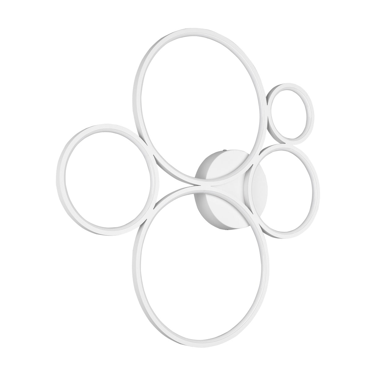 Rondo 5 Light LED Ring Chandelier – Matt White