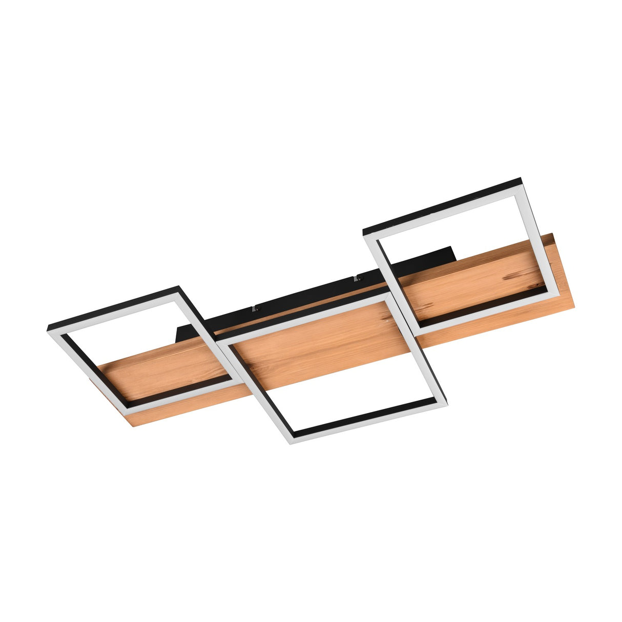 Harper 65cm LED Wooden Ceiling Light – Matt Black