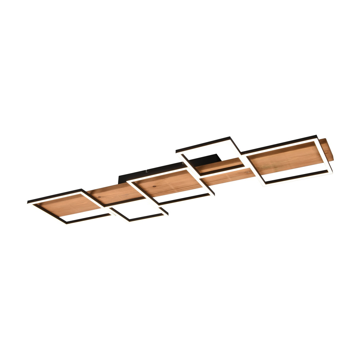 Harper 115cm LED Wooden Ceiling Light – Matt Black