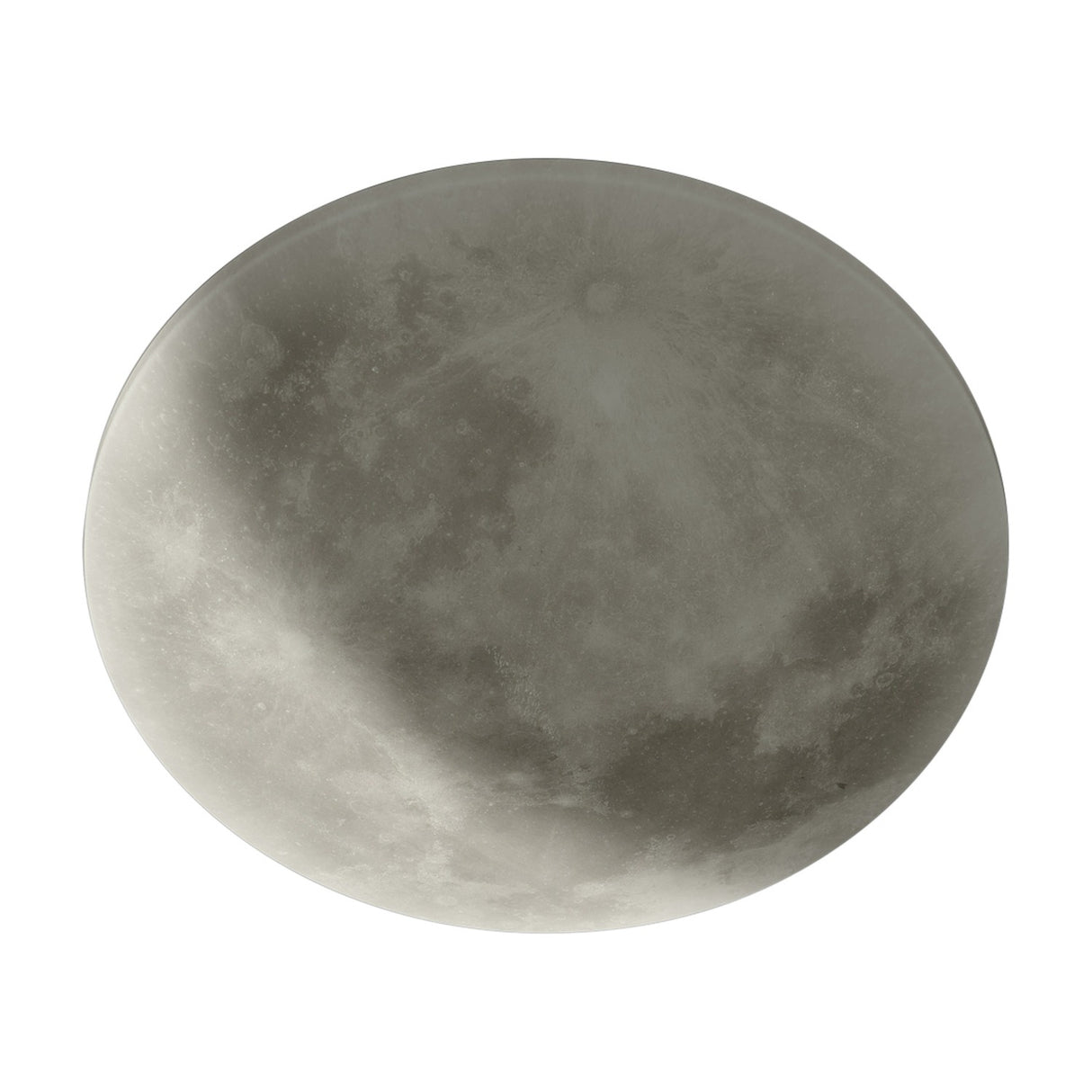Lunar LED Remote Control Glass Round Ceiling Light – White