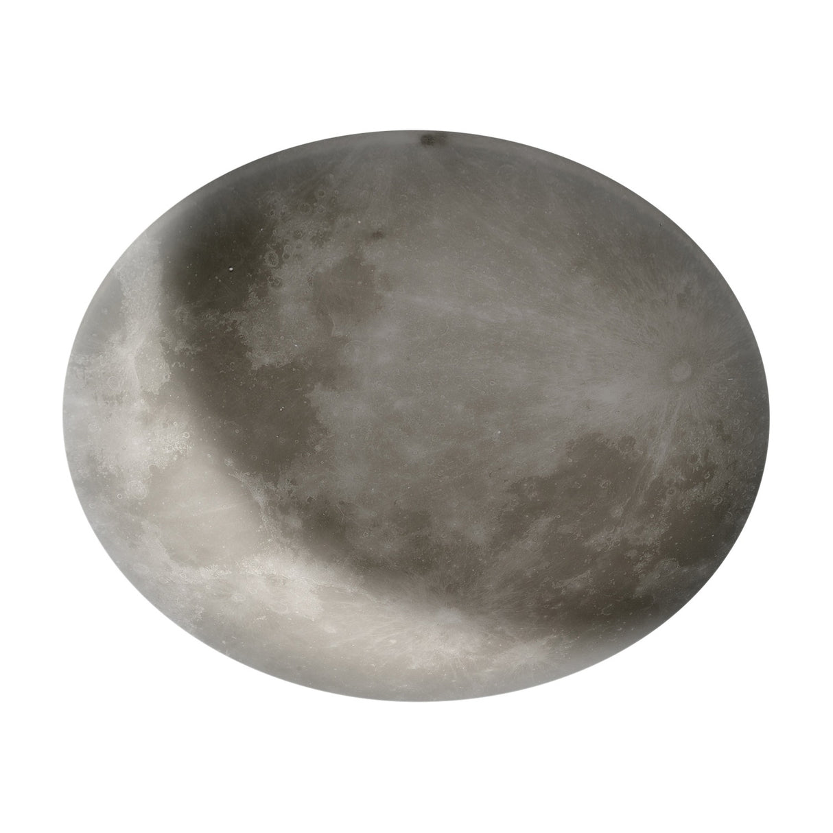 Lunar LED Remote Control Glass Disc Ceiling Light – White