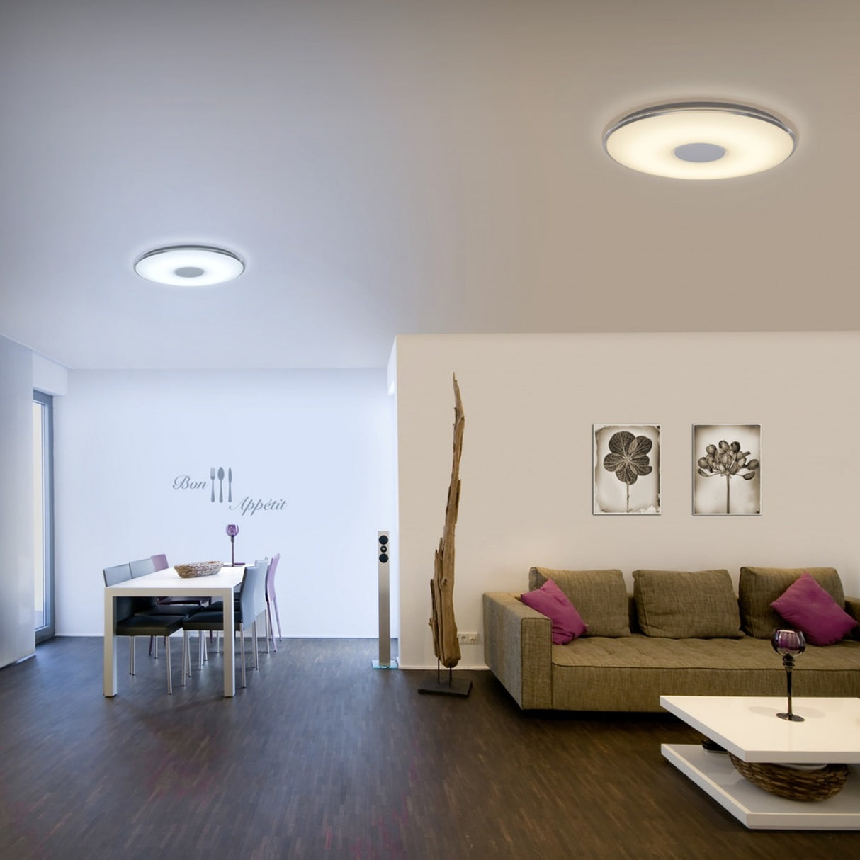 Tokyo LED Remote Control Ceiling Light – White