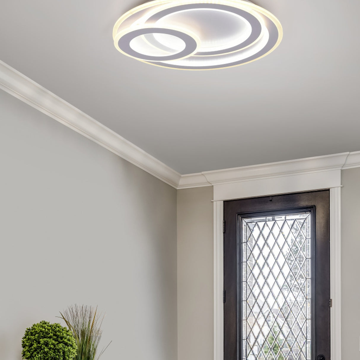 Mita 3 Light LED Circular Ceiling Light – Matt White