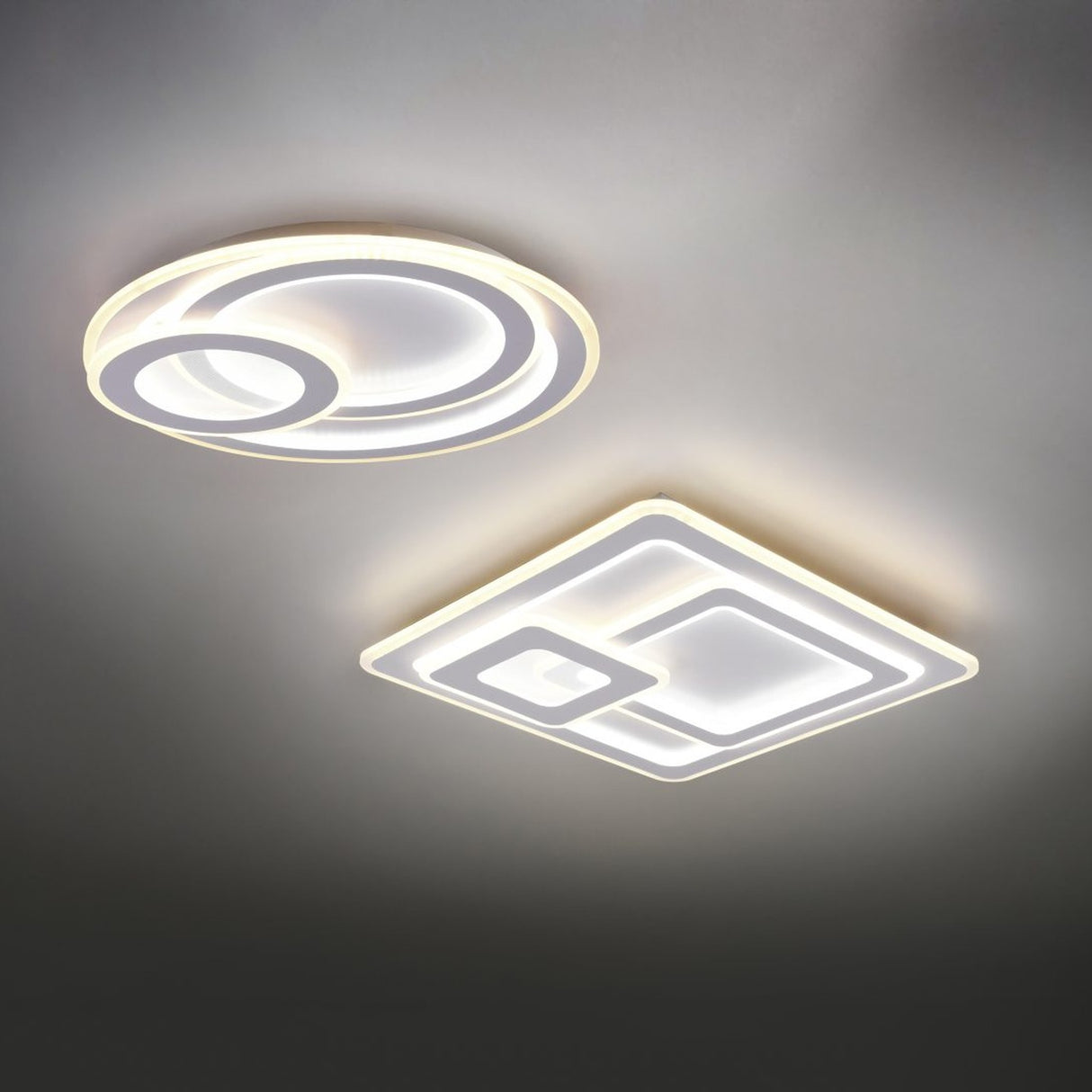 Mita 3 Light LED Square Ceiling Light – Matt White