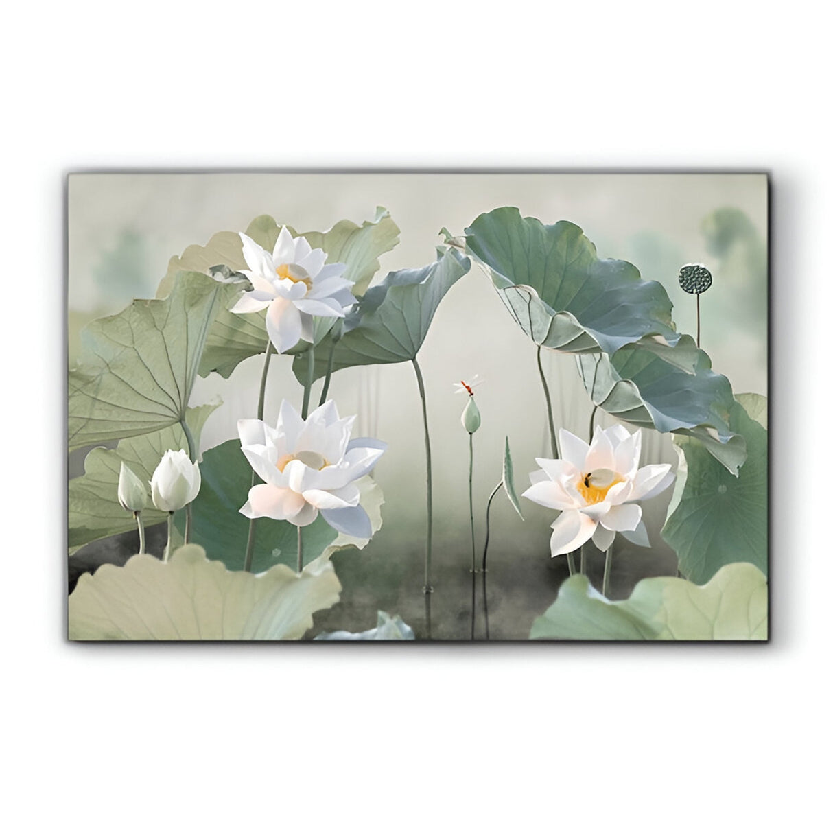 Nenúfares II Botanical Reflection Photography Print – 80x120cm