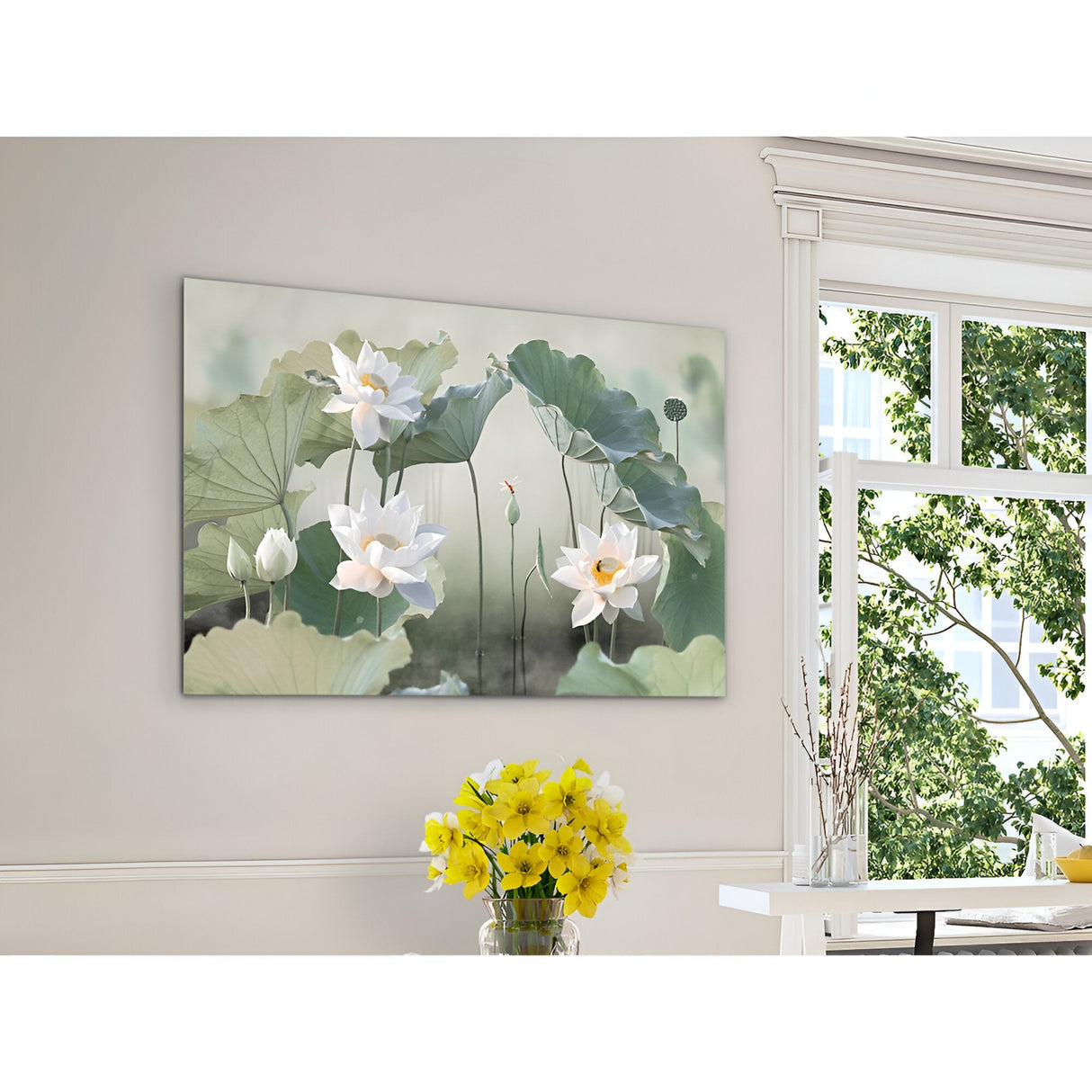 Nenúfares II Botanical Reflection Photography Print – 80x120cm