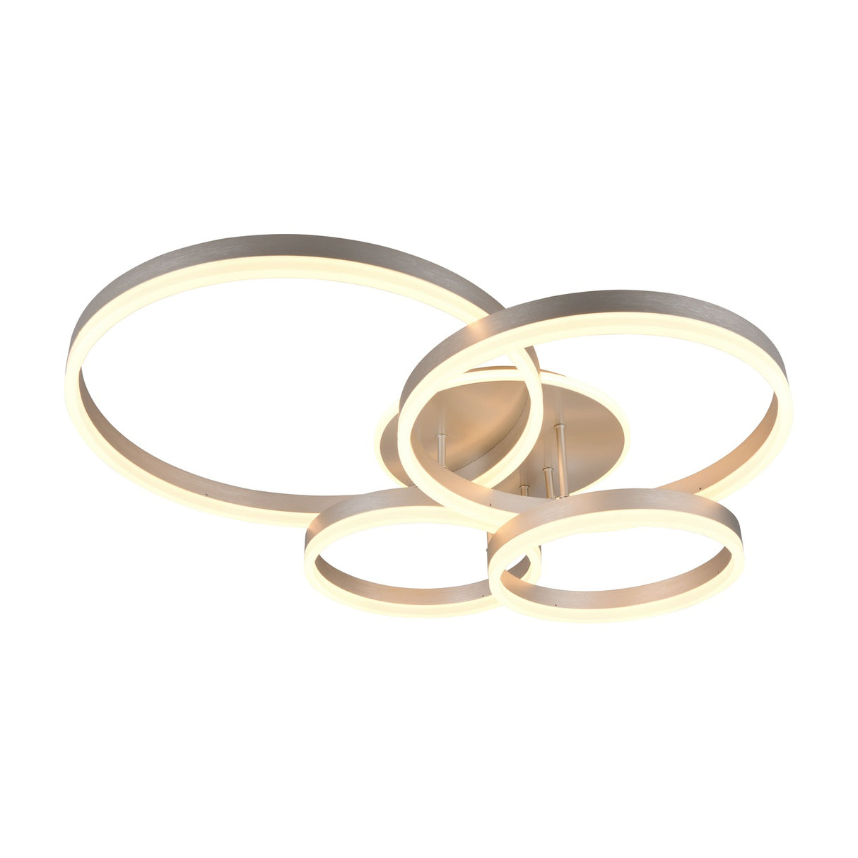 Drake 4 Light LED Circular Ceiling Light – Satin Nickel