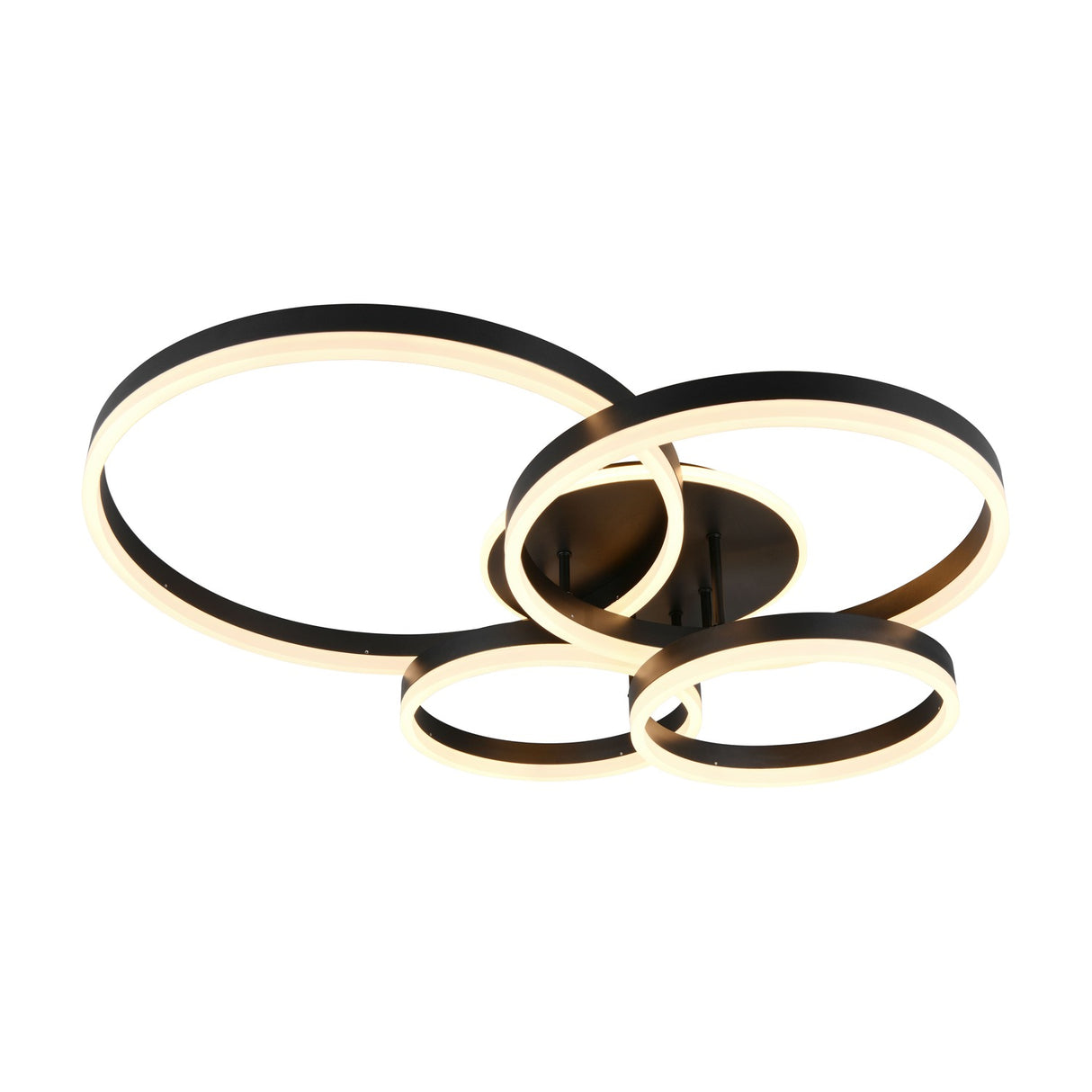 Drake 4 Light LED Circular Ceiling Light – Matt Black