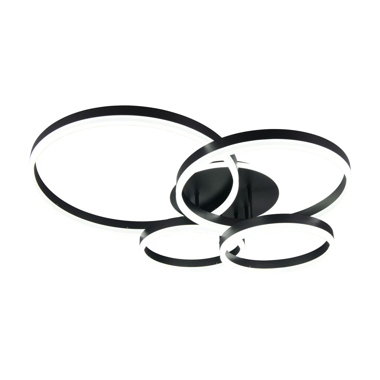 Drake 4 Light LED Circular Ceiling Light – Matt Black