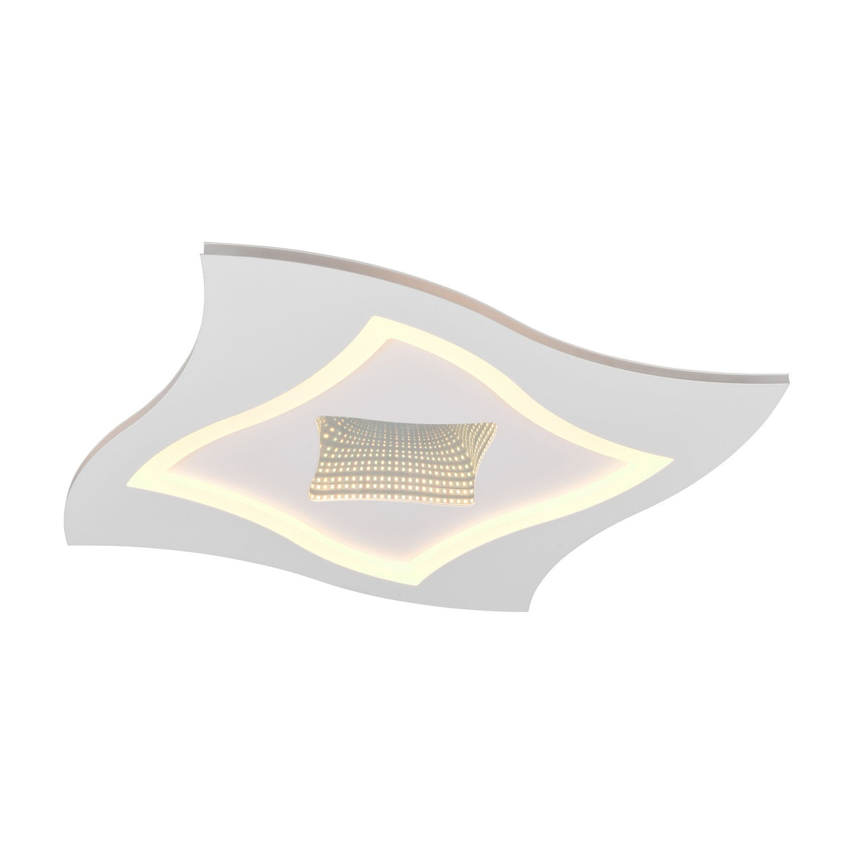 Klint LED Remote Control Square Ceiling Light – Matt White