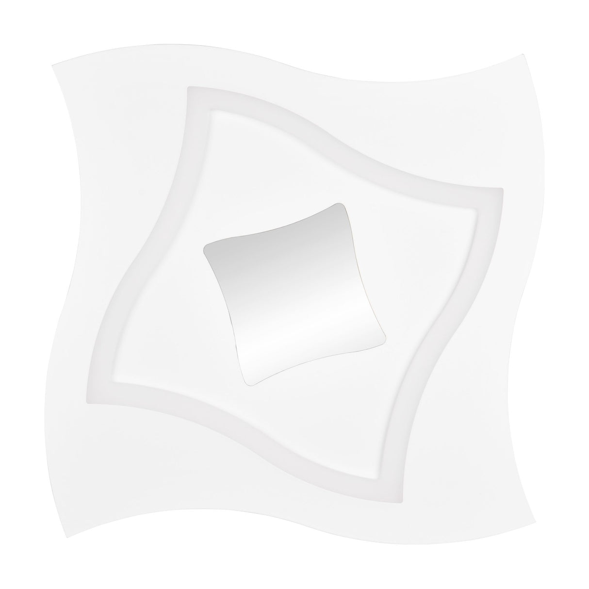 Klint LED Remote Control Square Ceiling Light – Matt White