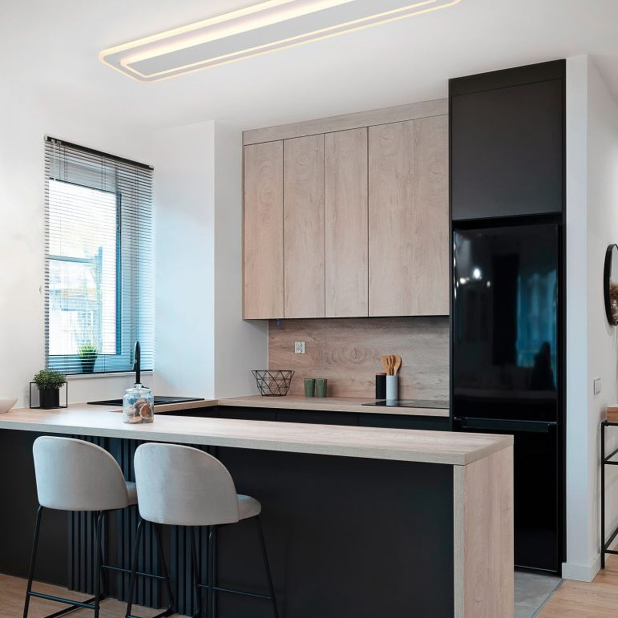 Riva LED Linear 90cm Ceiling Light – Matt White