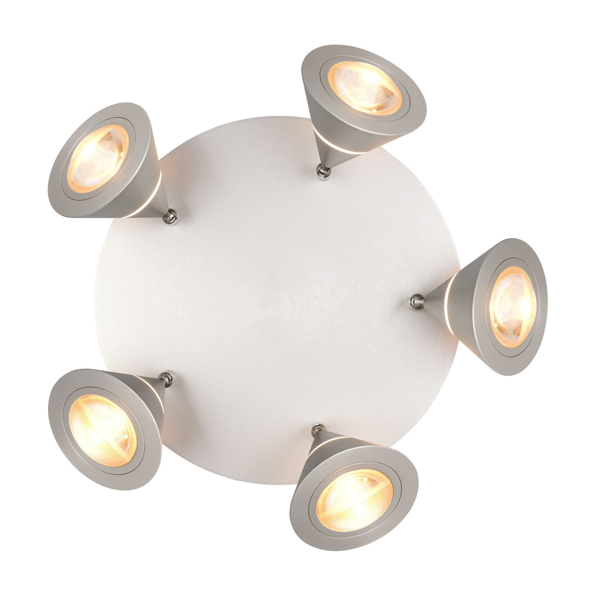 Romeo 5 Light LED Glass Ceiling Light – Satin Nickel