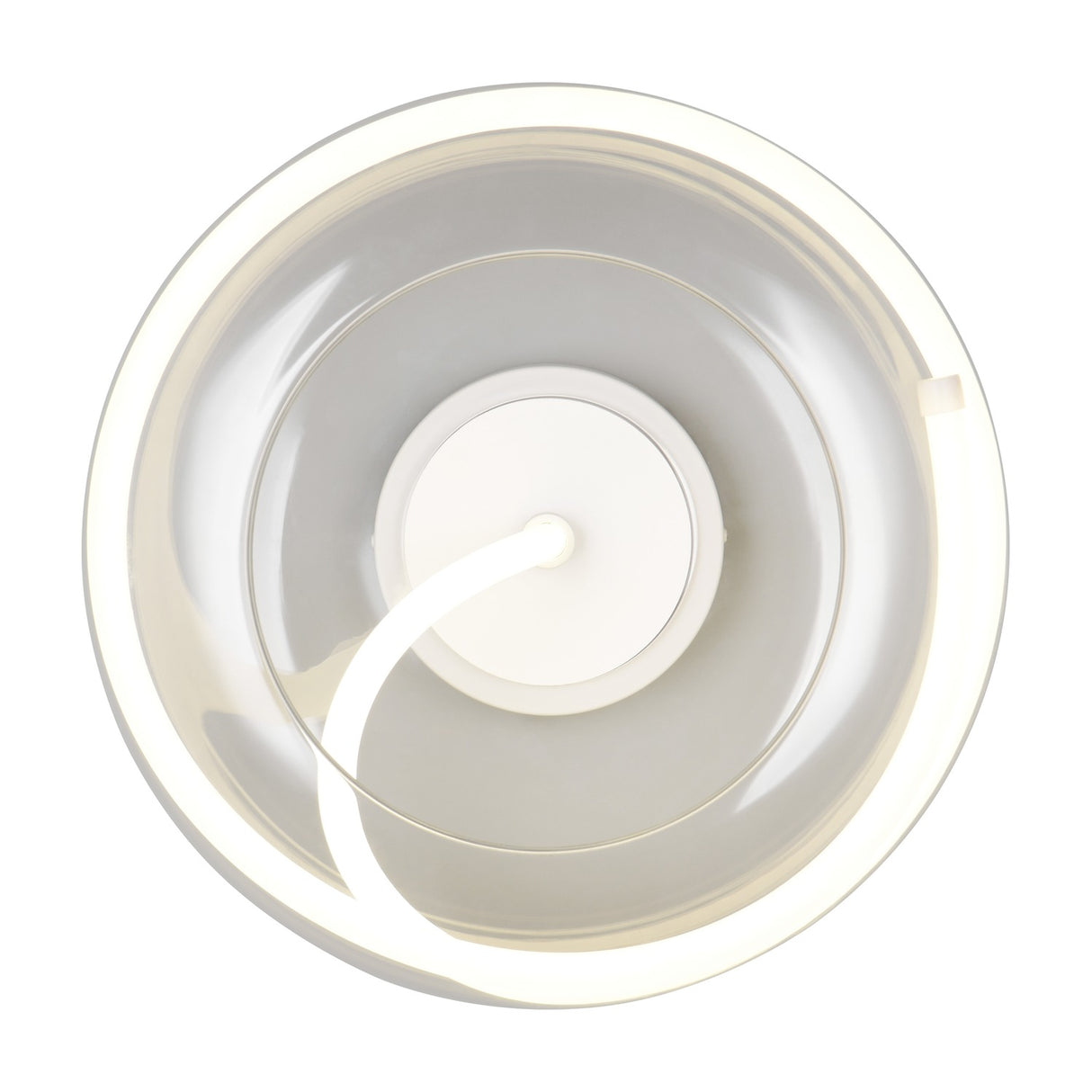 Tarsia LED Glass Ceiling Light – Matt White